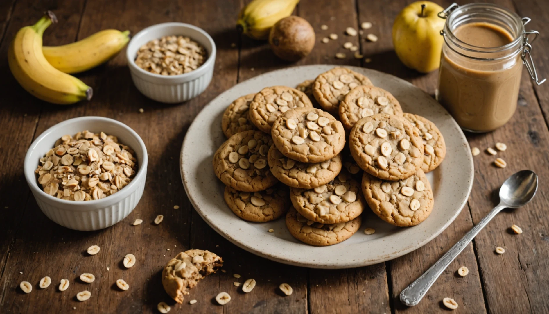 cookies banane avoine beurre de cacahuète
