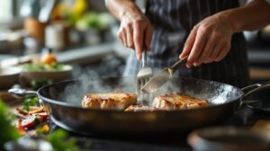 cuisson côte de porc poêle