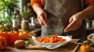 idée repas couleur orange