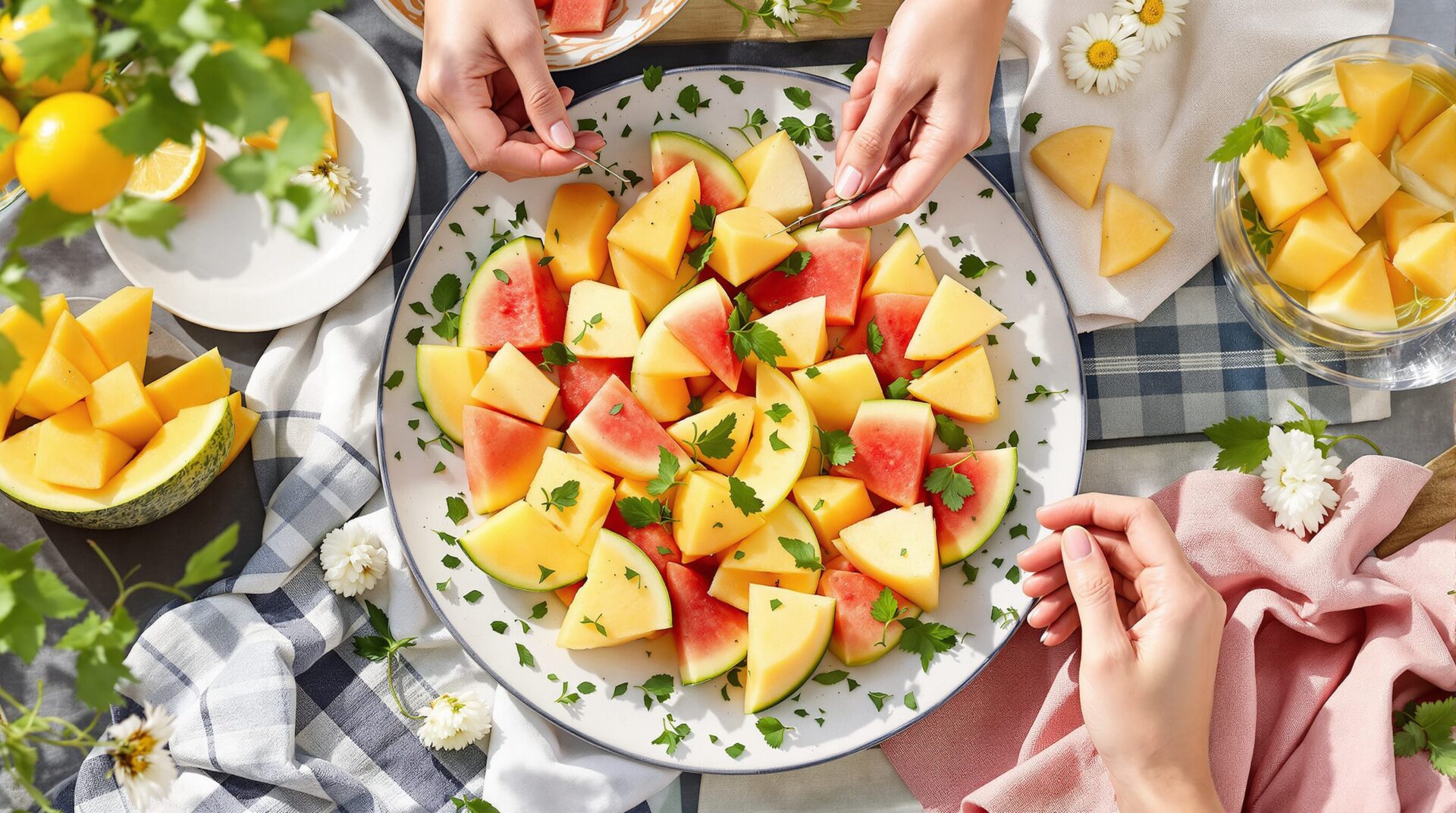 recette entrée avec melon