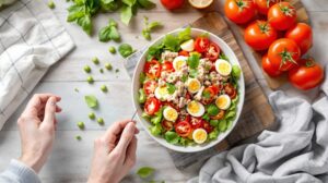 salade tomate oeuf thon