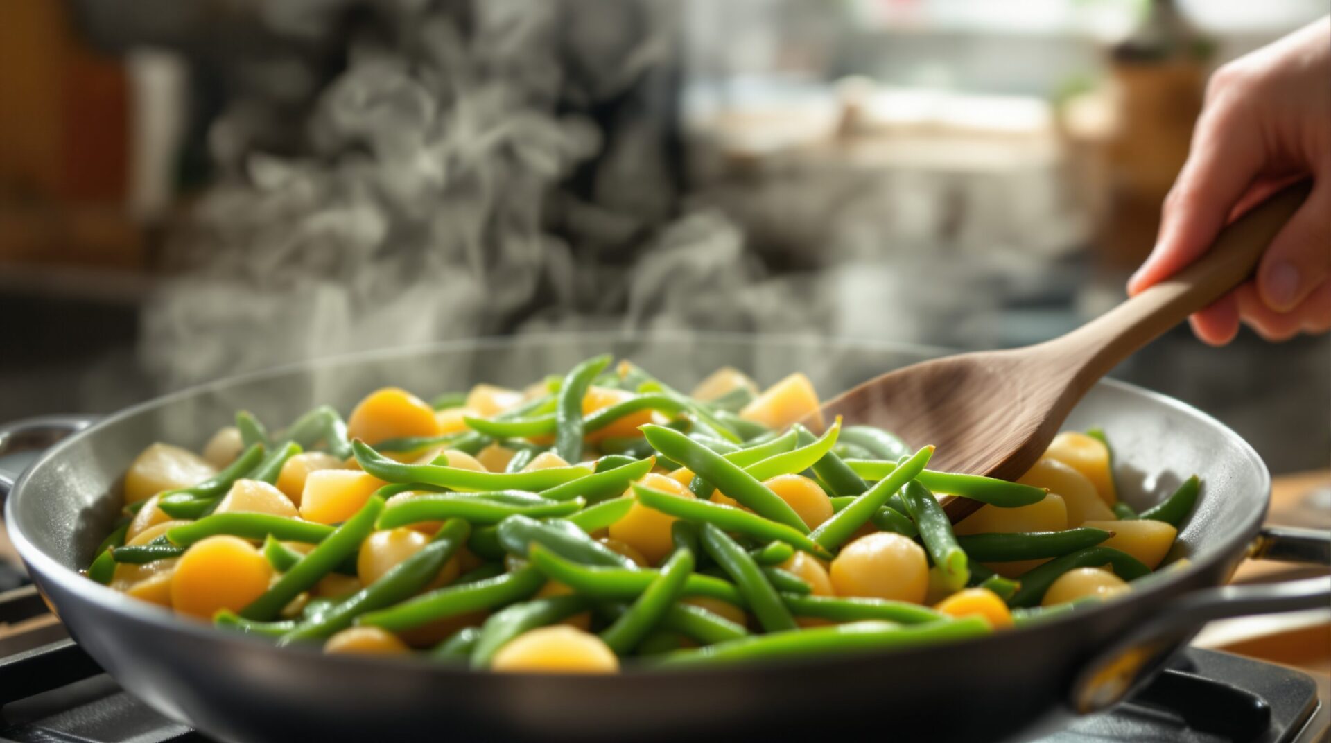 recette haricots plats pommes de terre